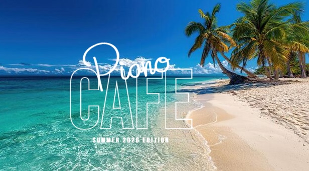 Discovery splash banner for Piano Café Discord server