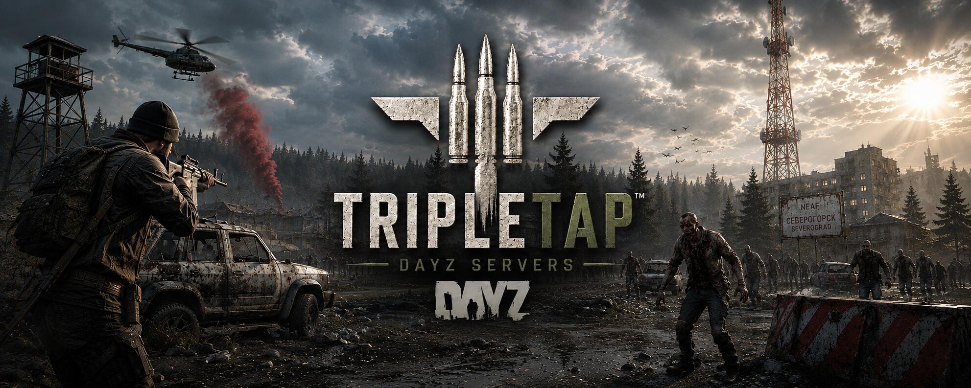 Discovery splash banner for TripleTap DayZ Discord server