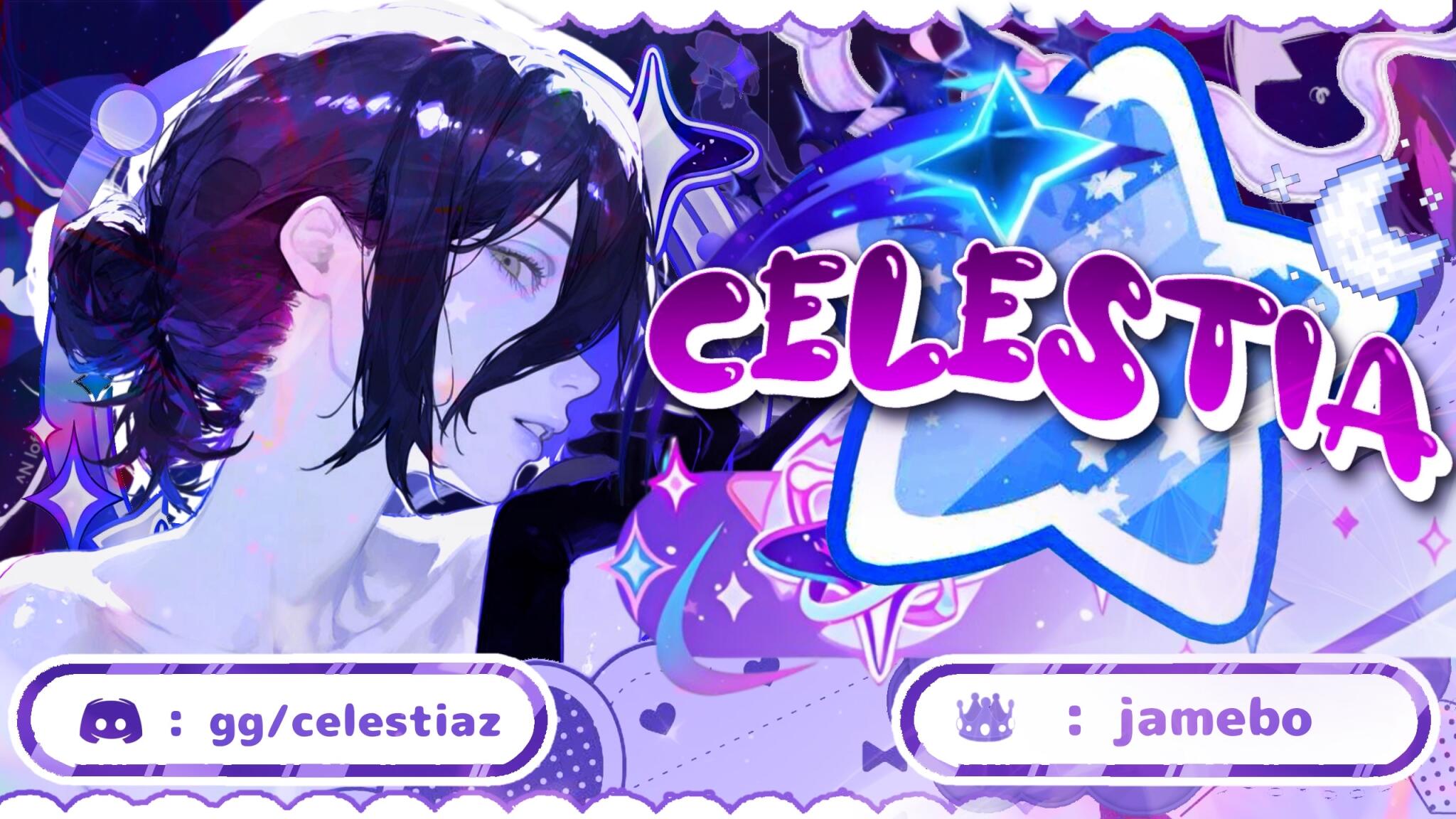 Discovery splash banner for /CELESTIAZ ⦀ csm ⦀ jjk ⦀ reze tag! Discord server