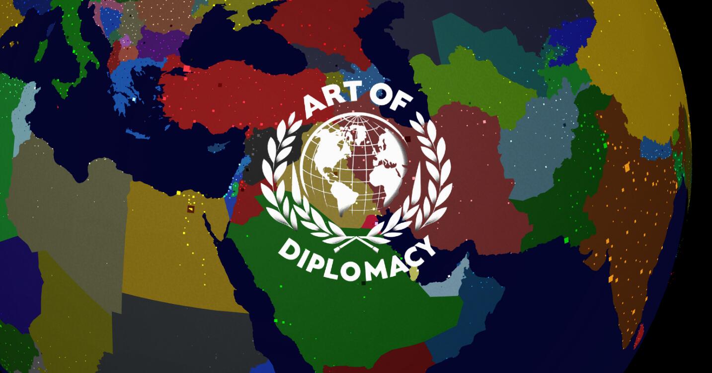Discovery splash banner for Art of Diplomacy Discord server