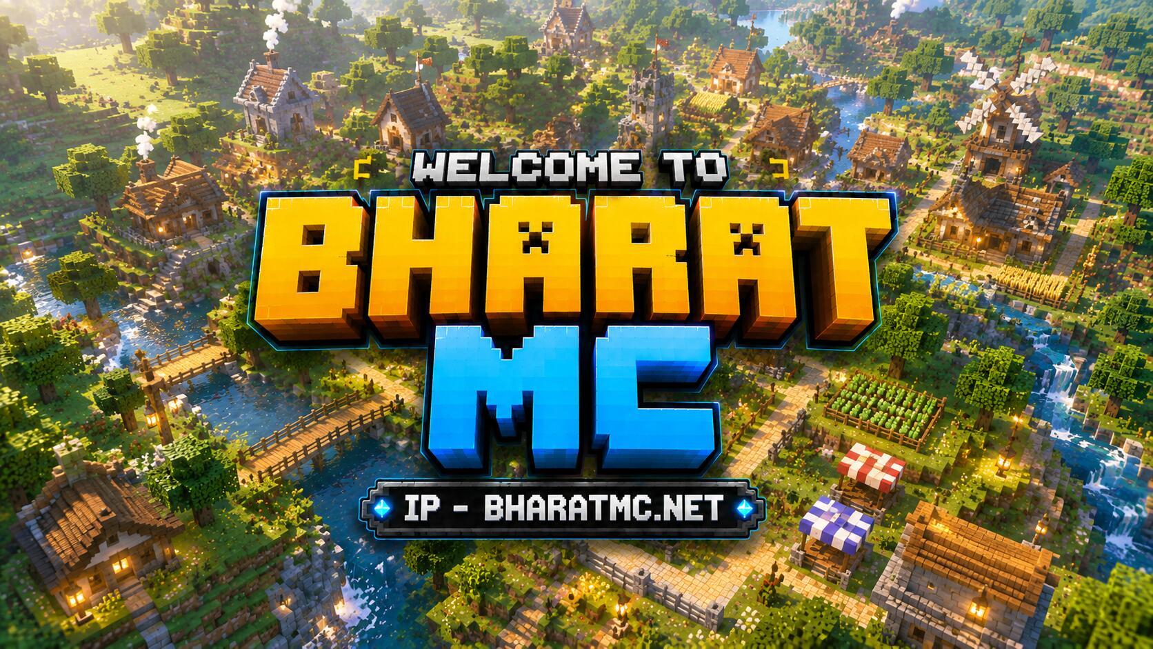 Discovery splash banner for BharatMC - Minecraft Network Discord server