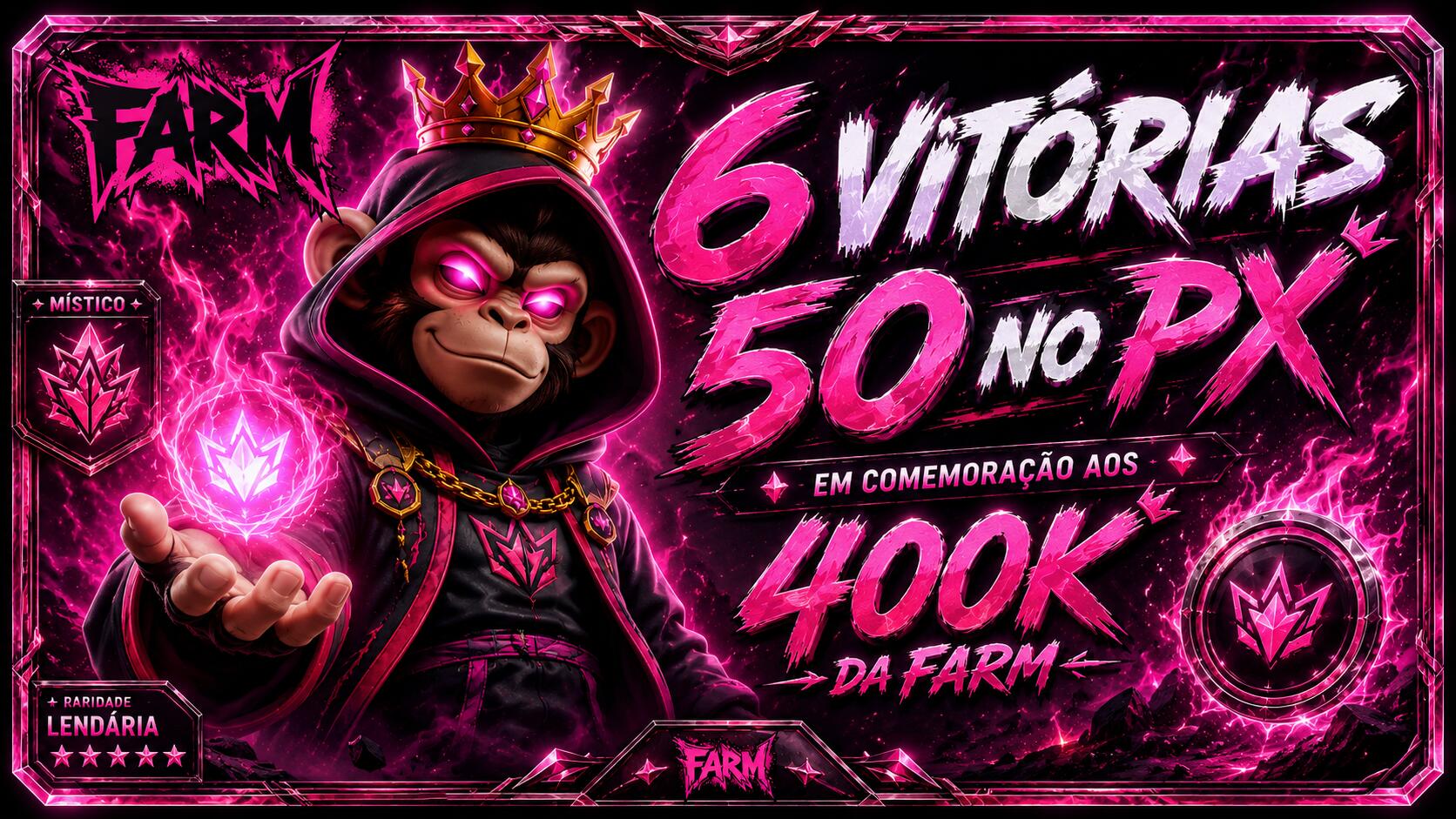 Discovery splash banner for 3V 8 NO PX 🐵 FARM Discord server