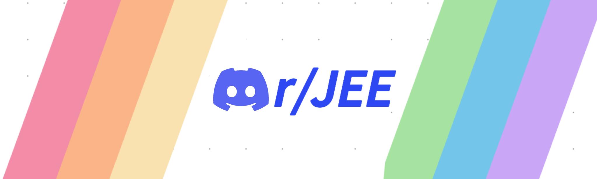 Discovery splash banner for r/JEE Discord server