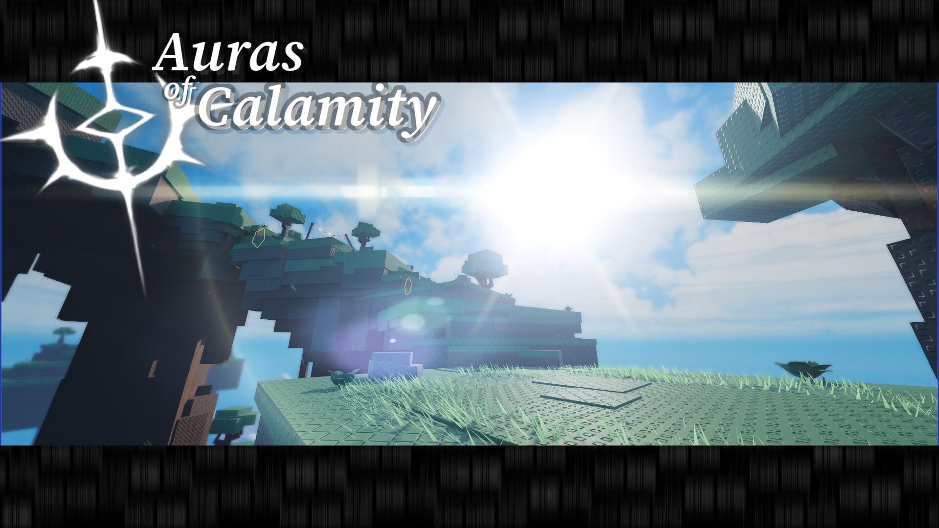 Discovery splash banner for Auras of Calamity Discord server