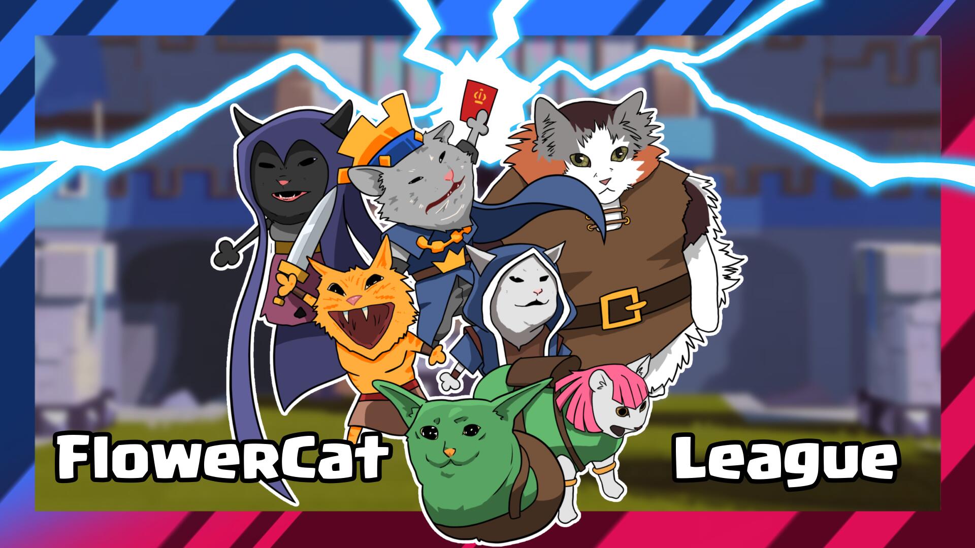 Discovery splash banner for FLowerCat League (FCL) Discord server