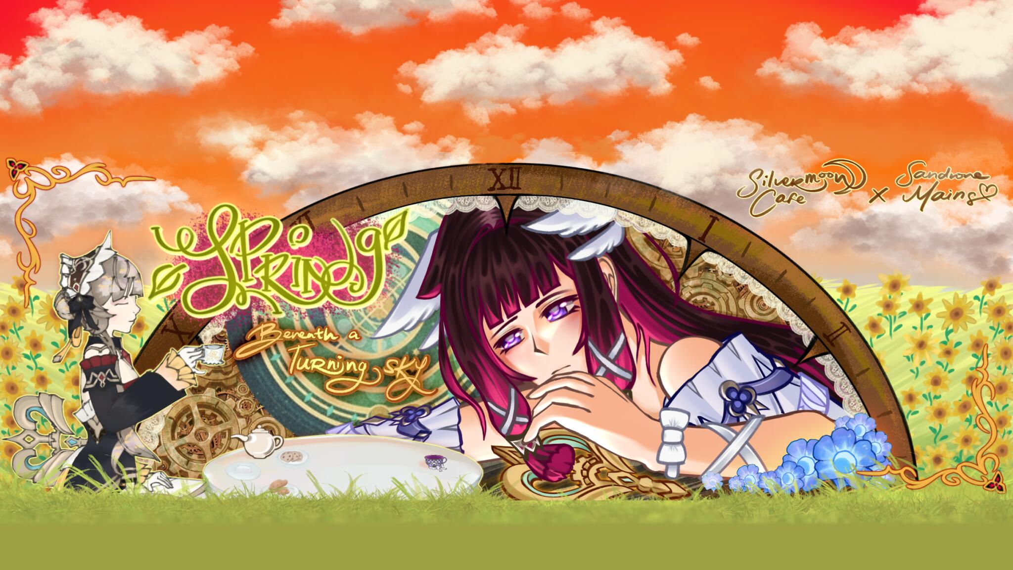 Discovery splash banner for silvermoon cafe ⟢ ₊ ‧ Discord server