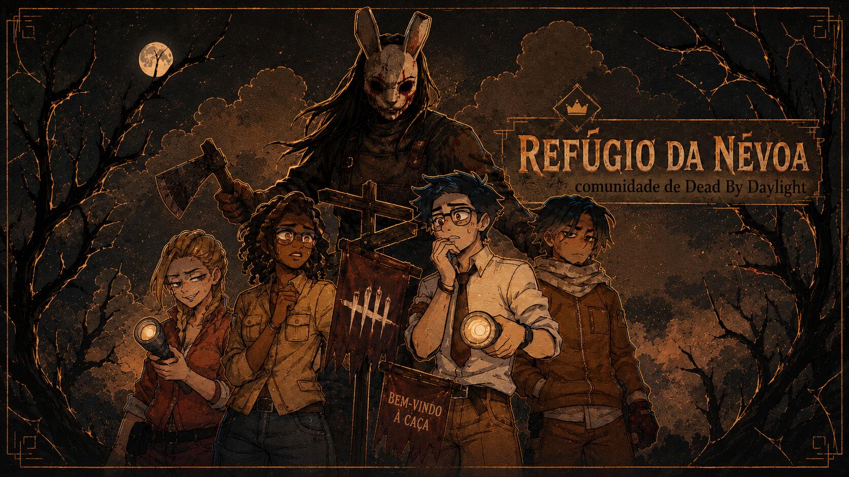 Discovery splash banner for Refúgio da Névoa | DBD Discord server
