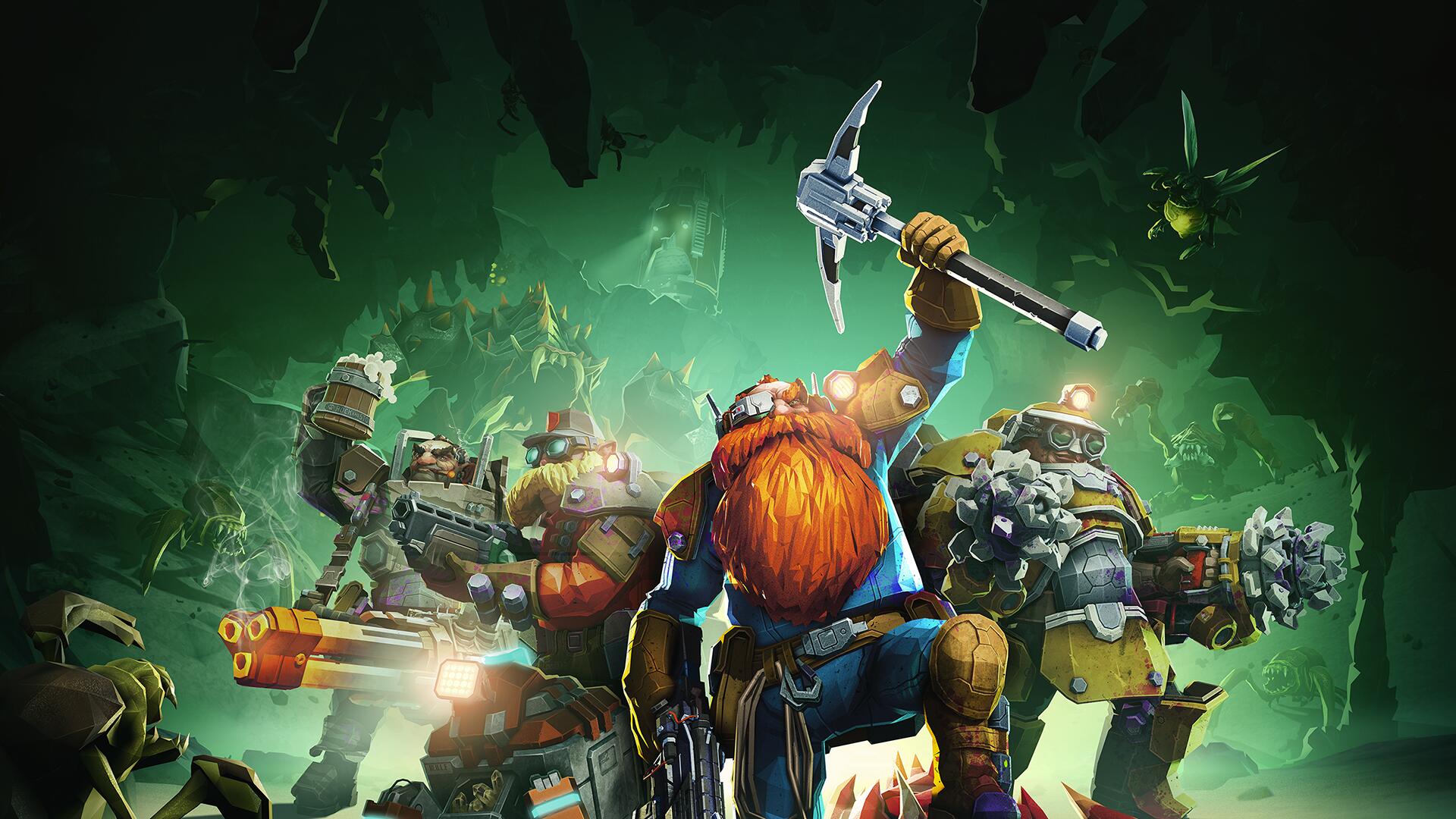 Discovery splash banner for Deep Rock Galactic Discord server