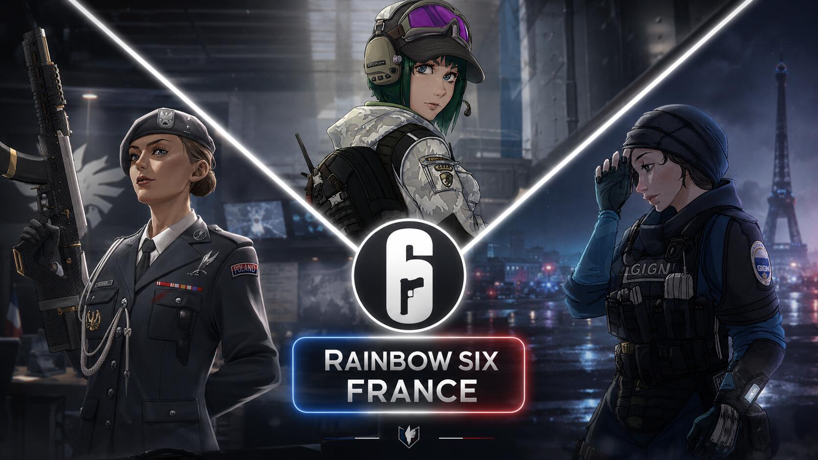 Discovery splash banner for Rainbow Six France | R6 Discord server
