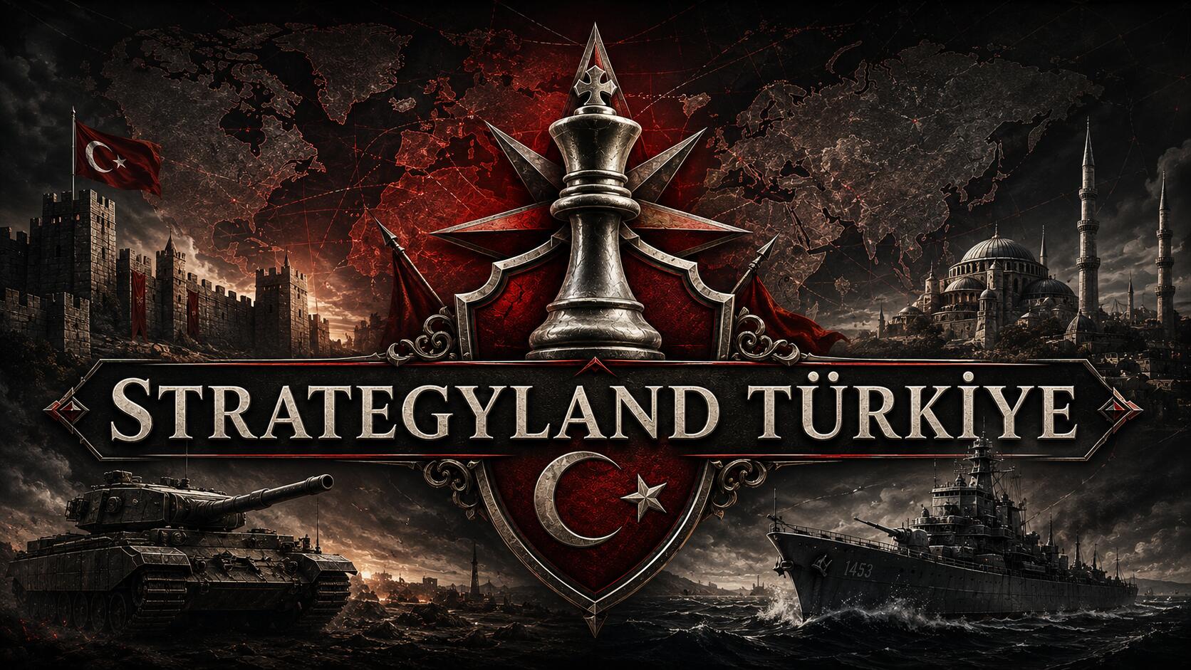 Discovery splash banner for Hearts of Iron IV Türkiye / Strategyland Discord server