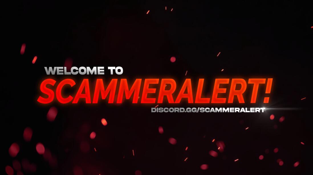 Discovery splash banner for ScammerAlert! Discord server