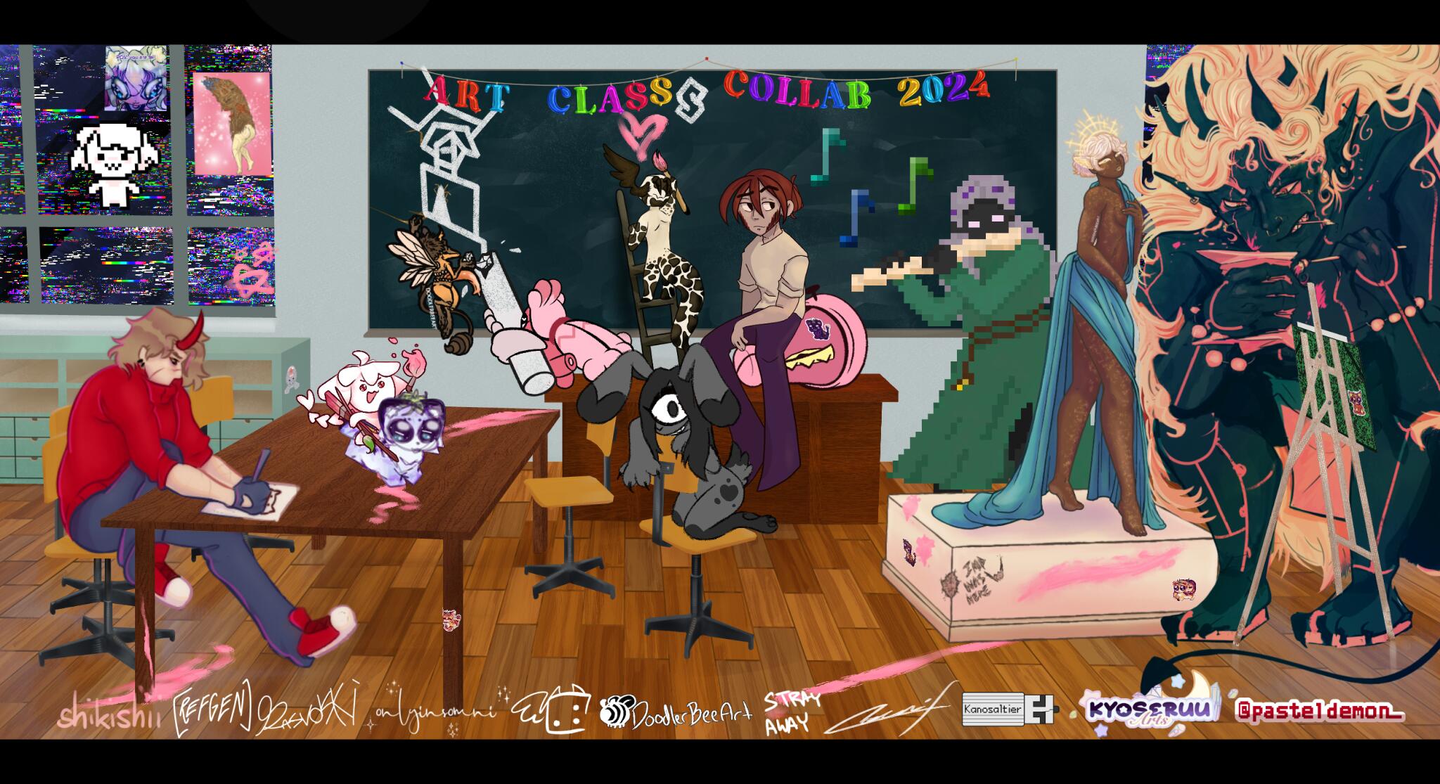 Discovery splash banner for ⁿᶻ ★ Art Class ★ ⁿᶻ Discord server